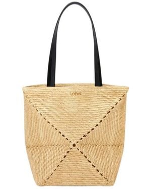 Loewe Puzzle Fold Tote Bag - Metallic