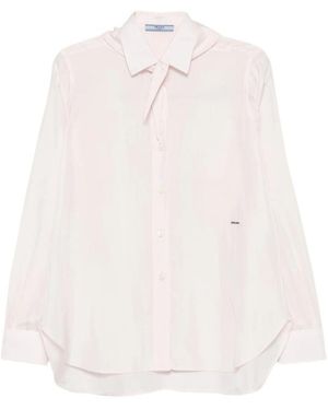 Prada Collared Long-Sleeved Shirt - White