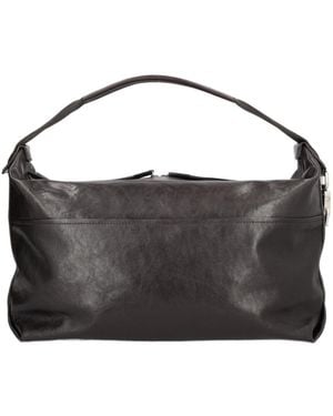 Lemaire Berlingot Leather Zip Shoulder Bag - Black