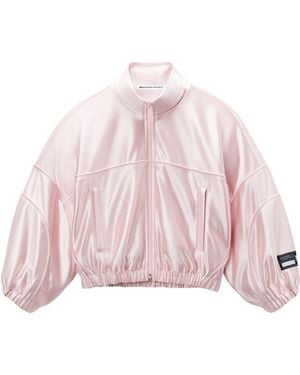 Alexander Wang Logo-Appliqué Bomber Jacket - Pink