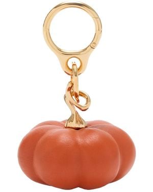 Loewe Pumpkin Shaped Pendant Keychain - Orange