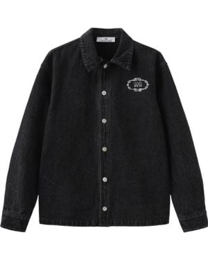 Marissa Chiara Long-Sleeved Denim Jacket - Black