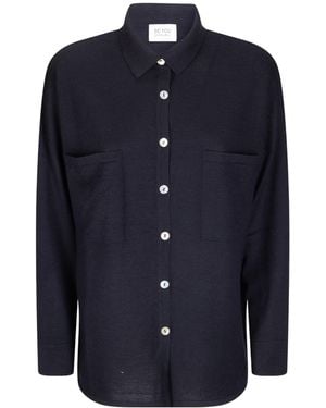 Be You Button-Front Shirt Cardigan - Blue