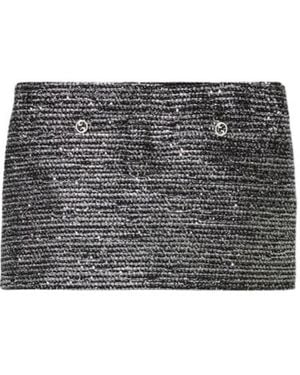 Gucci Tweed Mini Skirt - Grey