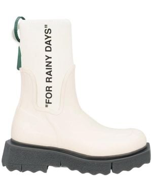 Off-White c/o Virgil Abloh Slogan-Print Ankle Boots - White