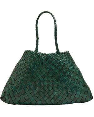Dragon Diffusion Handwoven Large Tote Bag - Green