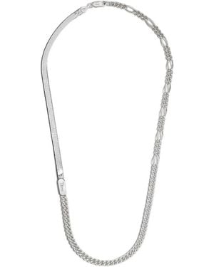 Dior Stack Chain Link Necklace - White