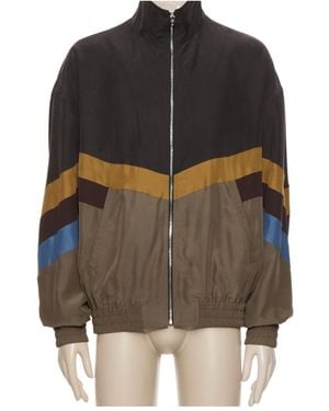 Valentino Zip-Up Long-Sleeved Coat - Black