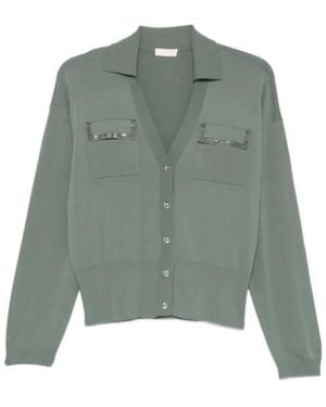 Liu Jo Pocket Embellished Cardigan - Green