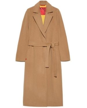 MAX&Co. Longrun Double-Woven Wool Coat - Natural