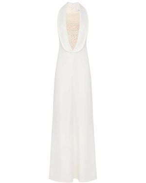 Elisabetta Franchi Sleeveless Formal Dress - White
