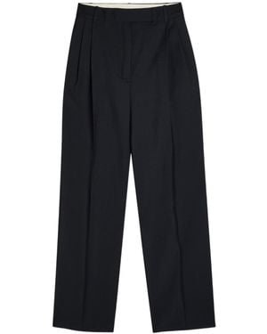Rohe Wool-Blend Straight-Leg Trousers - Blue