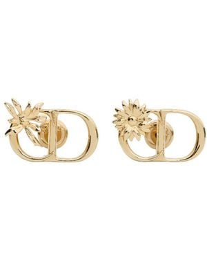 Dior Cd Multi Flowers Stud Earrings - Metallic