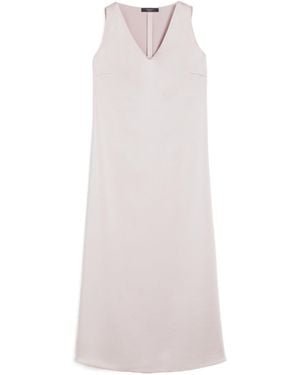 Weekend by Maxmara Flowing Satin Dress - White