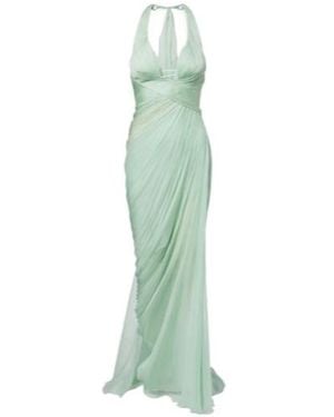 Maria Lucia Hohan Milagros Halterneck Gown - Green
