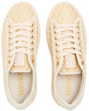 Versace Pattern Low-Top Sneakers - Natural