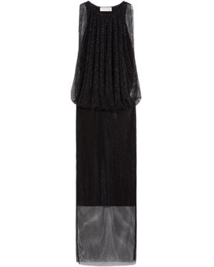 Sportmax Crystal-Embellished Maxi Dress - Black