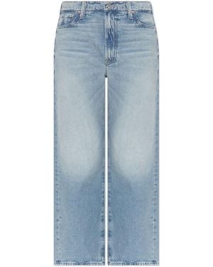 Mother Dodger Flood Wide-Leg Jeans - Blue