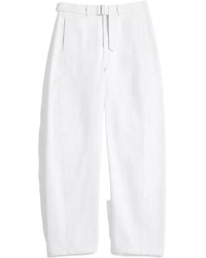Lemaire Buckle Jeans - White