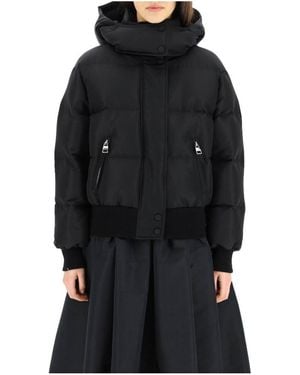 McQueen Hooded Puffer Jacket - Black