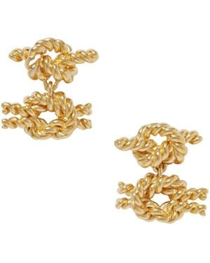 TOTEME Totême Rope Knotted Earrings - Metallic
