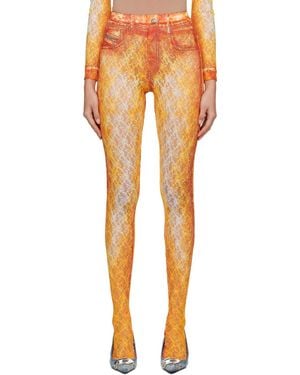 DIESEL Faded-Effect Tight-Style Trousers - Orange