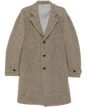 Eleventy Single-Breasted Coat - Grey