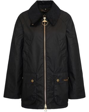Barbour Allerston Waxed Zip-Up Jacket - Black