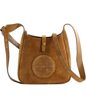 Tory Burch Logo-Patch Shoulder Bag - Brown