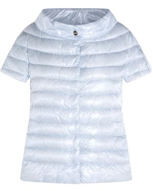 Herno Greta Short-Sleeved Puffer Jacket - Blue