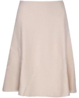 Jil Sander Fluted High-Waisted Midi Skirt - Natural