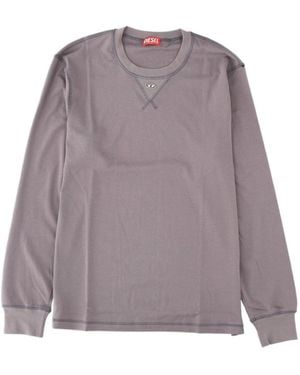DIESEL Contrast Stitch Sweatshirt - Purple