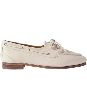 Bally Pathy Leather Boat Shoes - White