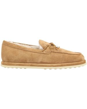 Tod's Bow Trim Lined Flat Shoes - Natural