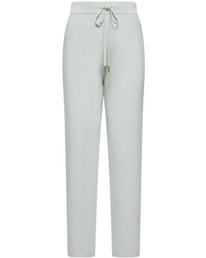 Moncler Wool Cashmere Blend Cropped Jogging Trousers - Grey