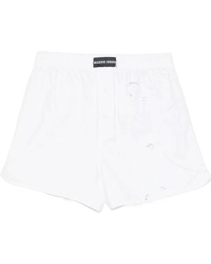 Marine Serre Logo Patch Shorts - White