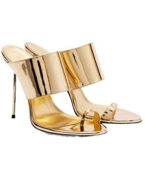 Paris Texas Lidia 105 Patent Leather Mules - Metallic