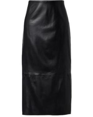 Vince Leather Pencil Skirt - Black