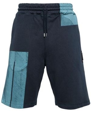 A_COLD_WALL* Strand Colour-Block Cotton Track Shorts - Blue