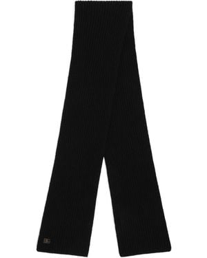 Dolce & Gabbana English Rib Knit Scarf - Black