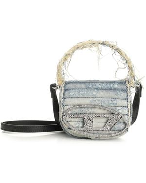 DIESEL 1Dr Xs Denim Shoulder Bag - Metallic