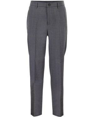 Peserico Tapered Tailored Trousers - Grey