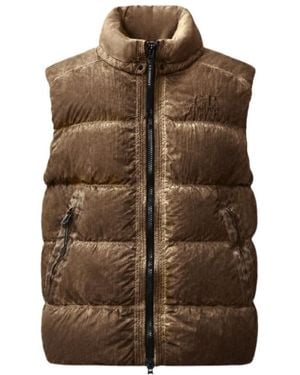 C.P. Company Eco-Chrome R Padded Panelled Gilet - Brown