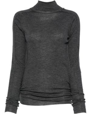 Soeur Lois Roll-Neck Long-Sleeve T-Shirt - Black