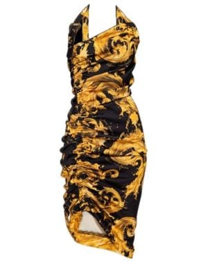 Versace Jeans Couture Couture Baroque One-Shoulder Dress - Metallic