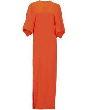Stella McCartney Half-Sleeve Maxi Dress - Orange