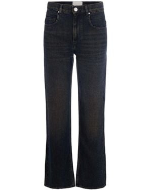 Isabel Marant Logo Patch Flared Jeans - Blue