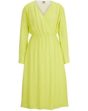 BOSS Long Sleeved Dress - Yellow