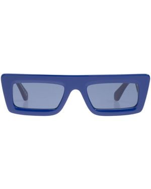Off-White c/o Virgil Abloh Rectangular Frame Sunglasses - Blue