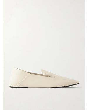 St. Agni Minimal Flat Leather Loafer - Natural